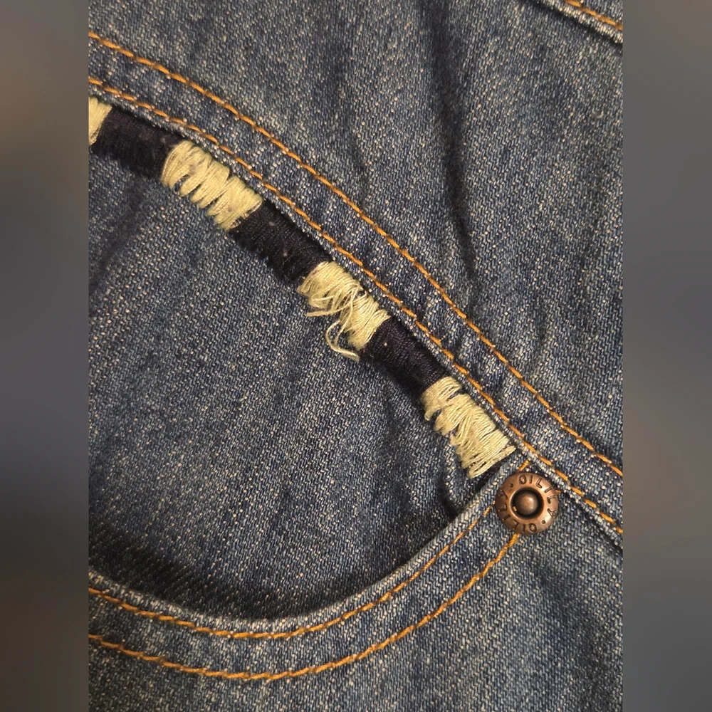 Oilily Blue Denim Pencil Skirt with Colorful Accents - Picture 11 of 15